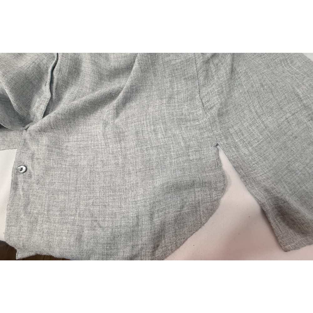 J.Jill Gray Button Front Blouse Women S Relaxed Fit 3/4 Sleeve Casual Top - Picture 7 of 7